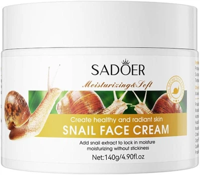 Крем для лица и шеи Sadoer Snail Face Cream с муцином улитка 140 г (6941349395997)