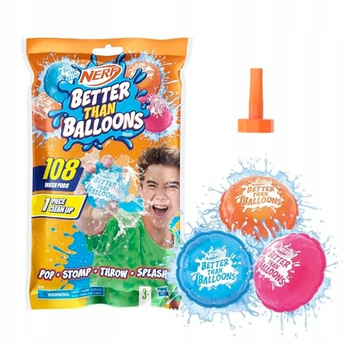 Zestaw zabawkowy wodny Hasbro Nerf Better Than Balloons Wodne balony 100 szt (F8742) (5010996208934)