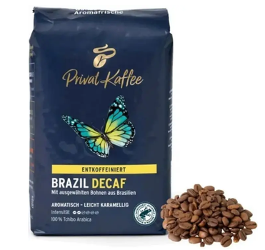 Кофе в зернах Tchibo Privat Kaffe Brazil Decaf упаковка 500 г