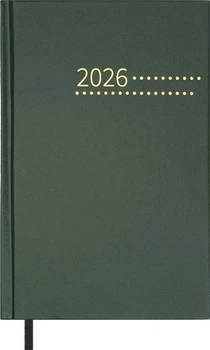 Ежедневник датированный 2026 Buromax Zest A5 из бумвинила 320 страниц Зеленый (BM.21167-04)