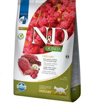 Сухий корм Farmina N&D Quinoa Urinary, Duck&Cranberry ADULT для котів, профілактика сечокам'яної хвороби, качка, кіноа 5 кг