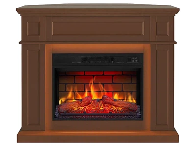 Каминокомплект универсальный ArtiFlame Linz AF23BS коричневый с LED подсветкой со звуком и обогревом