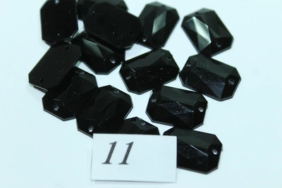 Камни FROM FACTORY EYA пришивные Восьмиугольник 13х18мм/30шт Черный