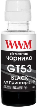 Чорнило WWM для HP GT53 (GT5810, Ink Tank 115/315/319) (Black) 100г Пігментне