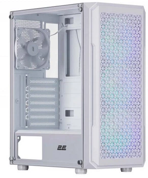 Корпус Midi-Tower без БЖ 2E GAMING Hexagon G338W (ATX, Білий, 1xUSB Type-C, 1+3x120мм ARGB)