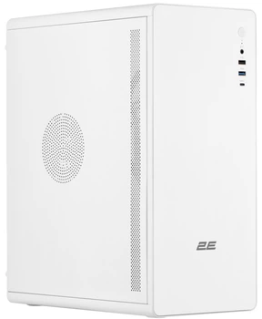 Корпус Midi-Tower без БЖ 2E Credo V500W (ATX, 1xUSB3.0, 1xUSB2.0, 1xType-C, 1×120мм, білий)