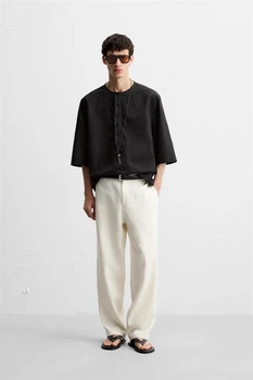 Сорочка вільного крою Zara чорний 7484/249/800 XL
