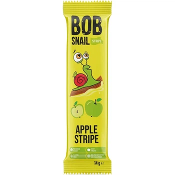 Цукерка Bob Snail страйпс яблуко 14г