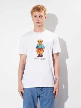 Футболка бавовняна довга чоловіча Polo Ralph Lauren 11597 S Біла (smt2000000038919)
