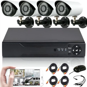 Комплект видеонаблюдения UKC DVR KIT CAD D001, 4-канальный видеорегистратор + 4 уличные камеры 2MP 3263