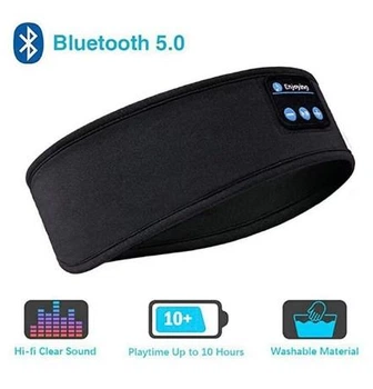 Повязка на глаза для сна, отдыха, спорта с наушниками. 3D Маска для сна с Bluetooth гарнитурой