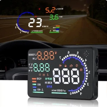 Автомобільний HUD-дисплей A8 з підключенням OBD2, проекція на лобове скло та очищення кодів помилок
