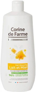 Гель для душу Corine de Farme з молоком та медом 750 мл (3468080410558)