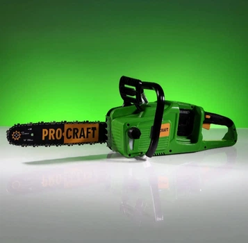 Аккумуляторная бесщеточная цепная пила Procraft PCA40/2 (20В, 2×4Ач, ЗУ 20/2, шина 35 см, масло 1 л)