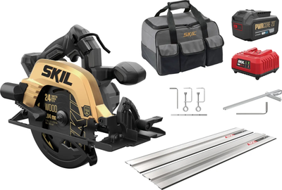 Безщіткова аккумуляторна циркулярна пилка Skil 184 мм 20В+SKIL+3575 DB XP+ (SW1E3575DB) (4894863201553)