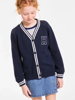 Подростковая кофта на пуговицах для девочки Tommy Hilfiger 179785644 164 см Синяя (1159842069)