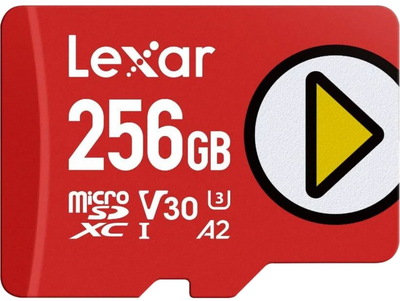 Karta pamięci Lexar Play microSDXC 256GB Class 10 UHS-I U3 V30 A2 (LMSPLAY256G-BNSNG)