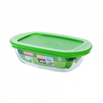 Форма PYREX COOK & STORE прямокутна з пластиковою кришкою (214P000)