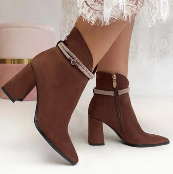 Ботильоны женские Fashion 39 25см коричневые 673