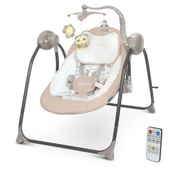 Крісло-гойдалка El Camino Teddy ME-1075-Beige-Animal світло-бежеве 4591264