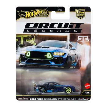 Машинка Premium Hot Wheels 2024 Ford Mustang RTR Spec 5-FD Circuit Legends 1:64 JBK48 Blue