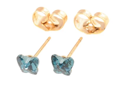 Сережки XUPING пусети позолота 18K «Сині кришталеві метелики» 281887
