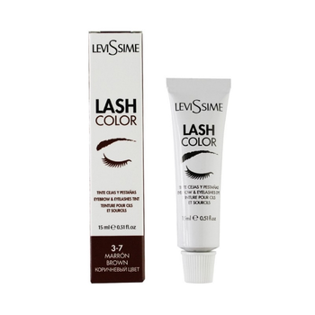Краска для бровей и ресниц Levissime Lash Color, 3-7 коричневый 15 мл