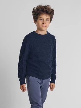 Підлітковий светр для хлопчика Minoti 27KNIT51 43911TEN 140-146 см Темно-синій (5063025549003)