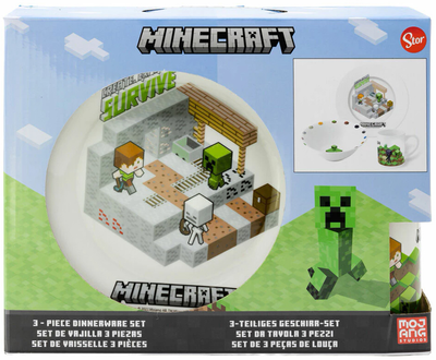 Zestaw prezentowy Stor Minecraft 3-Piece Ceramic Gift Set (40485) (8412497404858) (955555910861077) - Outlet