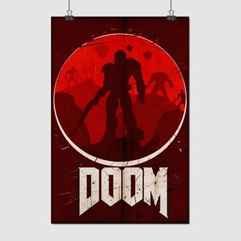 Постер Дум, мінімалістичний, Doom, A3 42×28 см (id1615)