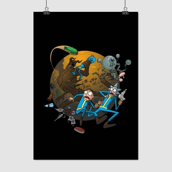 Постер Рик и Морти, Фоллаут, Rick and Morty, Fallout, A1 85×60 см (id1961)