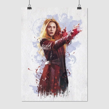 Постер Багряна відьма, Ванда Максимофф, Елізабет Олсен, Scarlet Witch, Wanda Maximoff, A3 42×30 см (id0568)