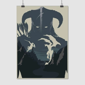 Постер Скайрім, мінімалистичний, Skyrim, A3 42×30 см (id0940)