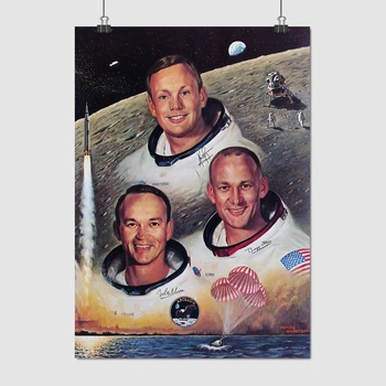 Постер Екіпаж Аполлон 11 (1969), космонавти, Армстронг, Apollo 11, A3 42×30 см (id3928)