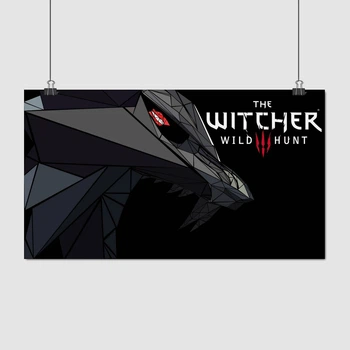 Постер Відьмак, символ вовка, Witcher, A3 24×42 см (id0983)
