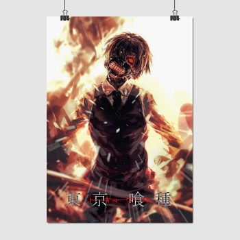Постер Токийский гуль, Кэн Канэки в огне, Tokyo ghoul, A3 42×30 см (id2822)