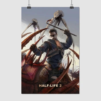Постер Гордон Фримен с монтировкой, Half-Life 2, плакат для геймера, A3 42×28 см (id3772)