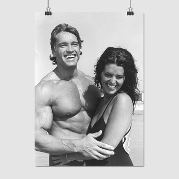 Постер Арнольд Шварценеггер с женой, Arnold Schwarzenegger, A3 42×30 см (id0449)