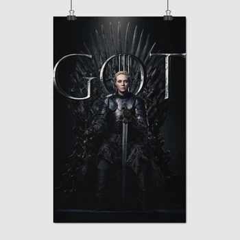 Постер Бриенна Тарт на Железном Троне, GoT, Game of Thrones, A3 42×28 см (id3308)