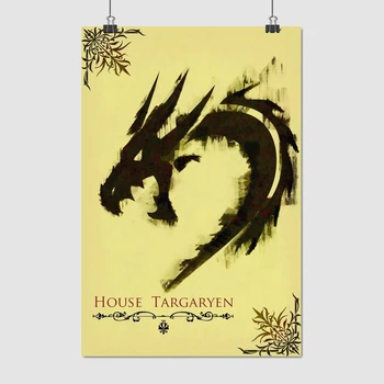 Постер Игра Престолов, Дракон, Дом Таргариенов, GoT, Game of Thrones, A3 42×28 см (id1530)