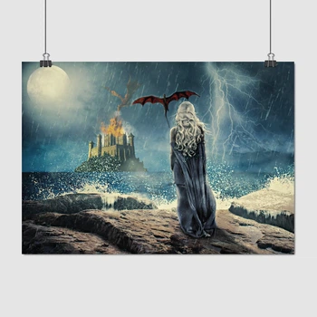 Постер Игра Престолов, Дейенерис Таргариен, GoT, Game of Thrones, A3 30×42 см (id0869)