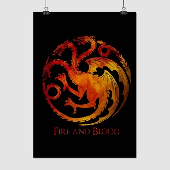 Постер Игра Престолов, Пламя и Кровь, GoT, Game of Thrones, Fire and Blood, A3 42×30 см (id2828)