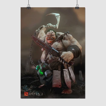 Постер Дота 2, Пудж с крюком и пилой, Pudge, Dota 2, плакат для геймера, A3 42×30 см (id3817)