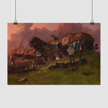 Постер Вархаммер 40000, корабль орков, Warhammer 40000, A3 28×42 см (id1326)