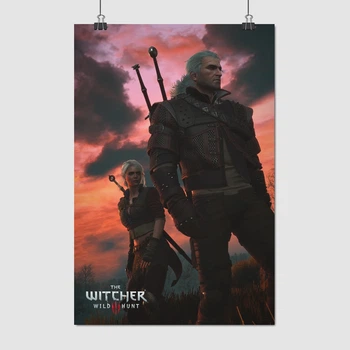Постер Відьмак Геральт і Цирі, Witcher 3, A3 42×28 см (id4018)