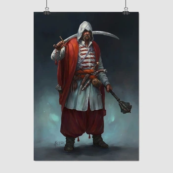 Постер Казак-асассин, Кредо ассасина, Assassin's Creed, A3 42×30 см (id0443)