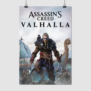 Постер Кредо ассасина, Вальгалла, Assassin's Creed, Valhalla, декор комнаты геймера, A3 42×30 см (id4396)
