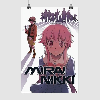 Постер Щоденник майбутнього, Mirai Nikki, Future Diary, A3 42×28 см (id5325)