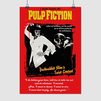 Постер Криминальное чтиво, Twist Contest, Pulp Fiction (1994), A3 42×30 см (id0938)