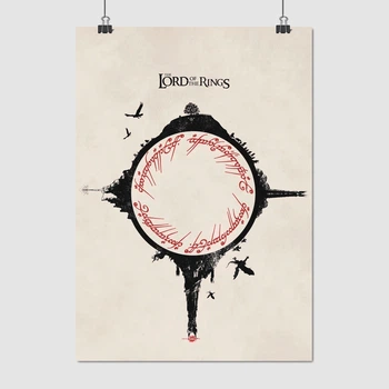 Постер Властелин колец, Единое кольцо, The One Ring, Hobbit, Lord Of The Rings, A3 42×30 см (id4765)